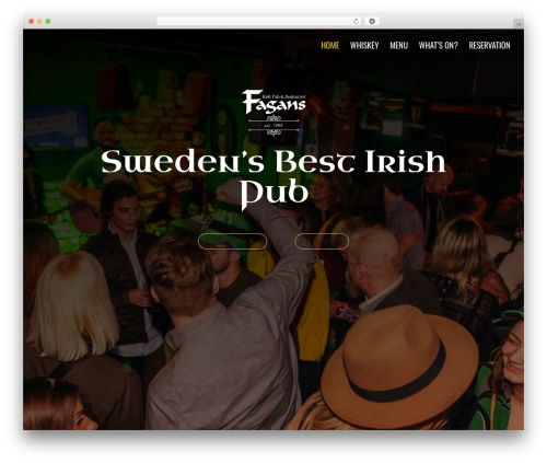 Divi WordPress restaurant theme - fagans.se