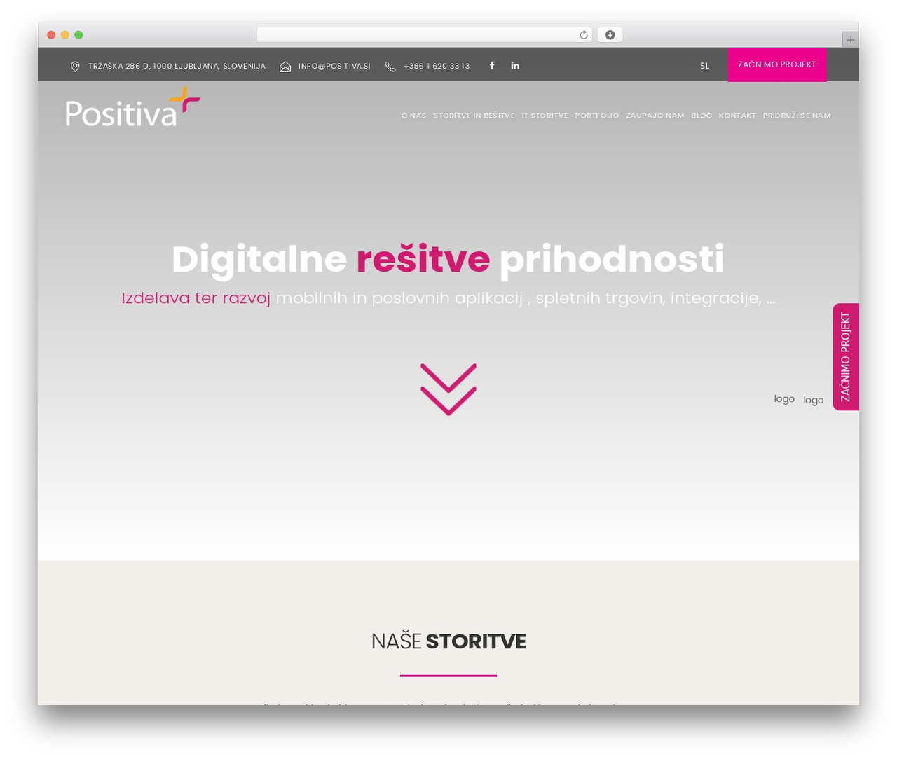 EasyWeb WordPress theme design - positiva.si