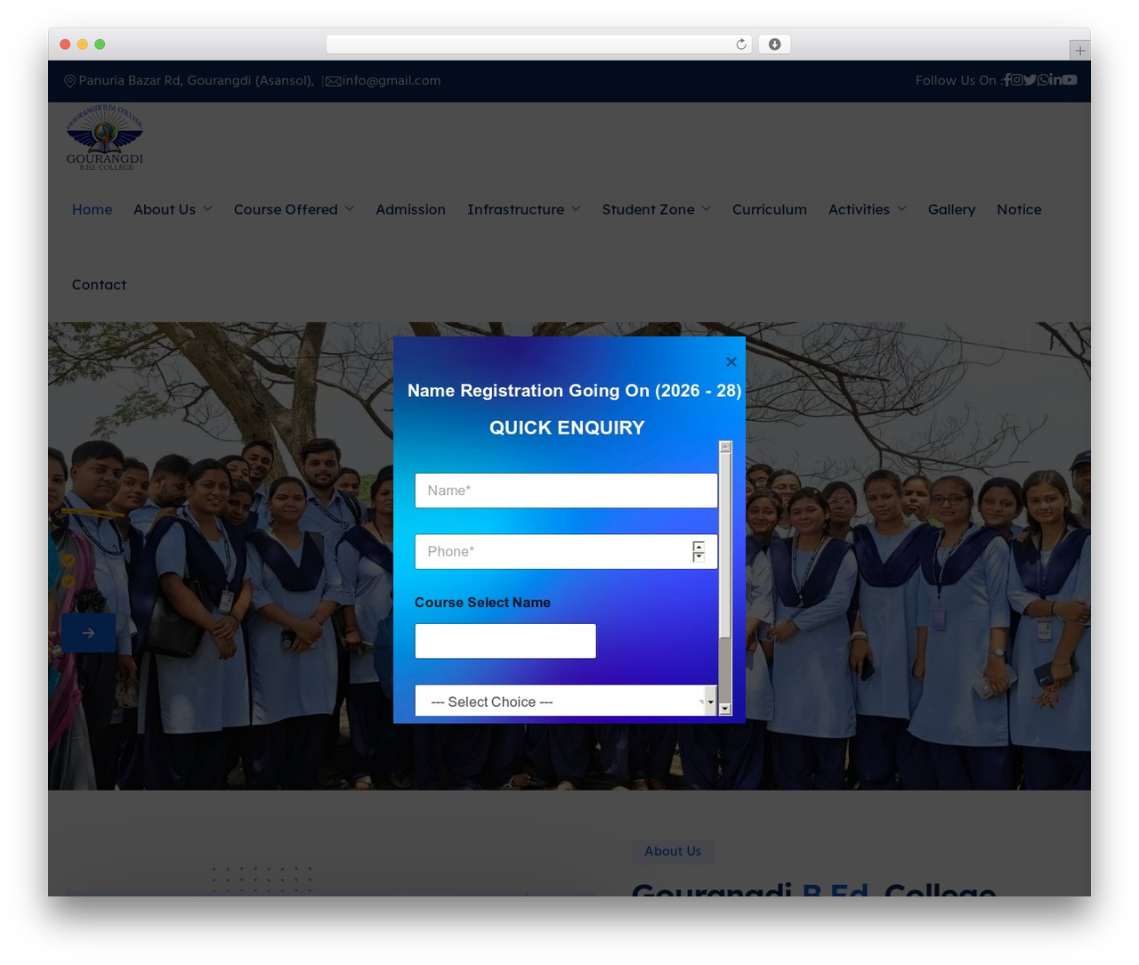 Eduvalt WordPress theme - gourangdibedcollege.org