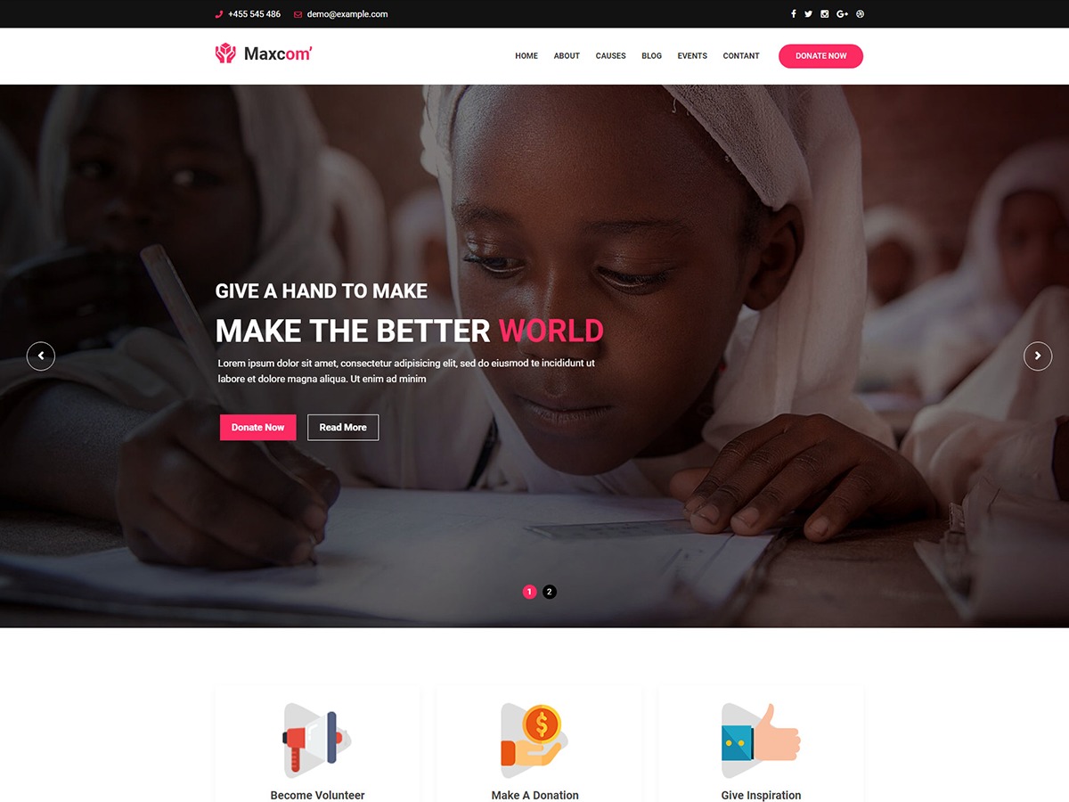maxcom WordPress page theme by themexbd