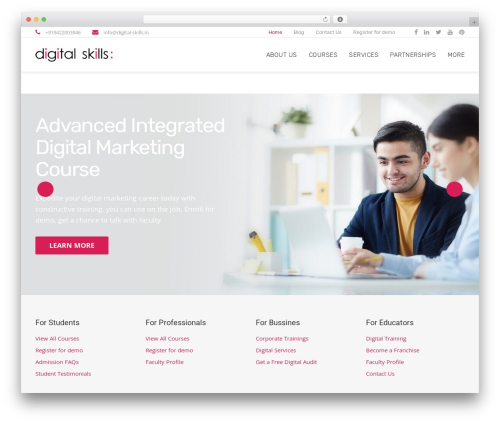 Pearl WordPress theme - digital-skills.in