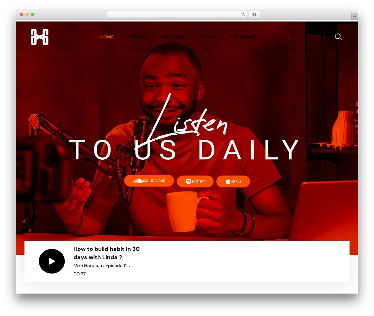 Podover top WordPress theme - the6x6.com