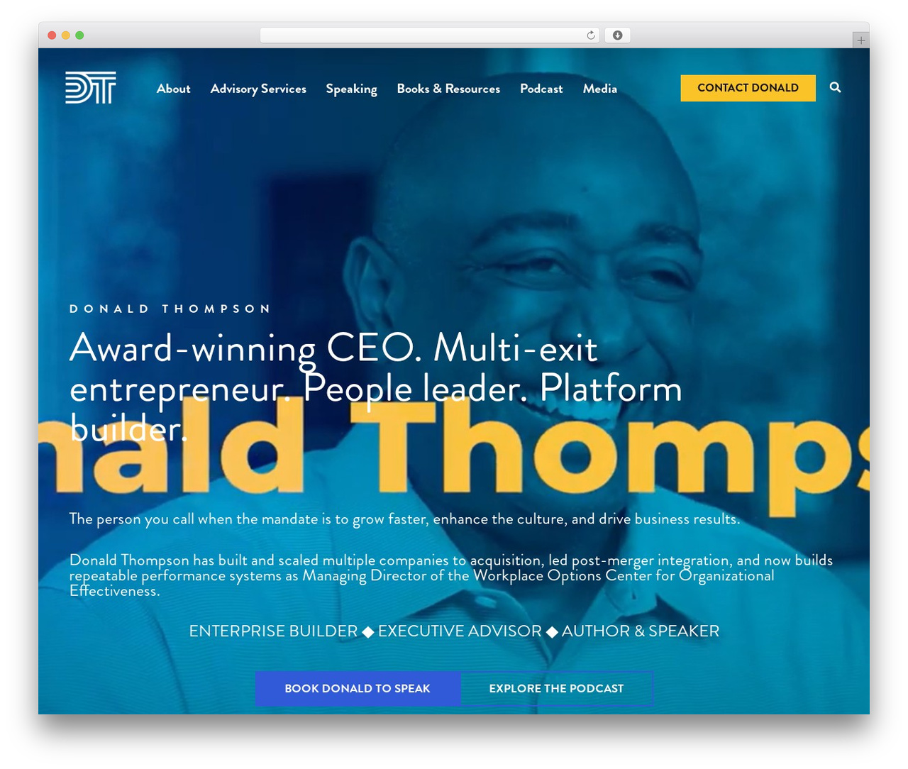 Walk West Framework premium WordPress theme - donaldthompson.com