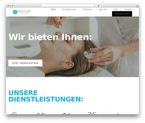 Woodson WordPress theme - beautyline-kosmetikstudio.de