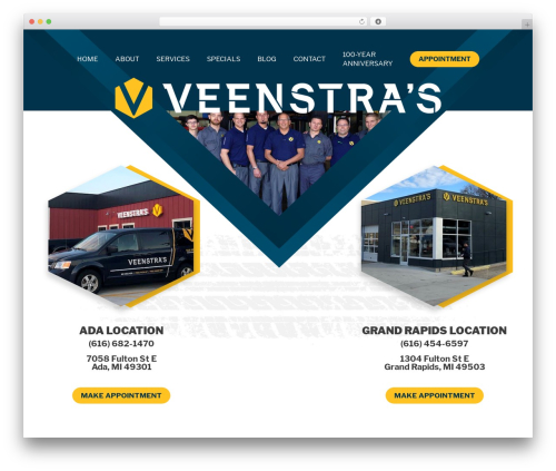 Mmenu WordPress plugin - veenstrasgarage.com