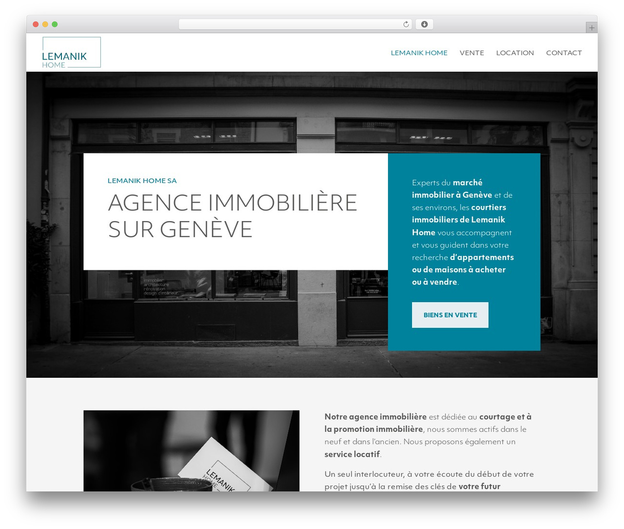 WordPress theme Divi - lemanikhome.ch