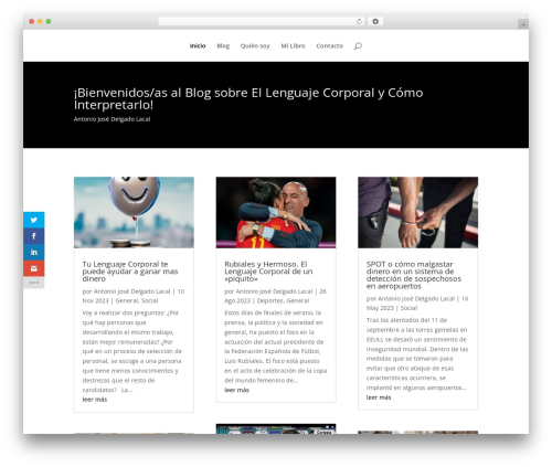 WordPress theme Divi - ellenguajecorporal.com