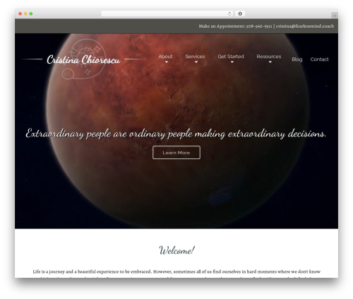 WordPress theme Megatheme - fearlessmind.coach