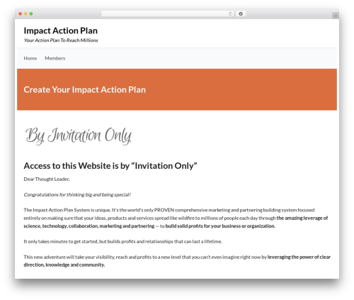 Memberlite Elements (memberlite-elements) free WordPress plugin - impactactionplan.com