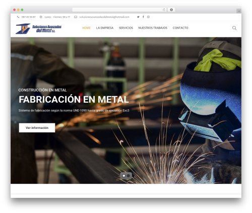 WordPress website theme Piko Construct - solucionesavanzadasdelmetal.com