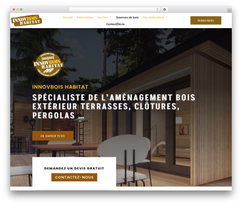 WP theme Divi - innovbois-habitat.com
