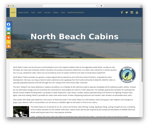 Alizee theme WordPress free - northbeachcabins.com