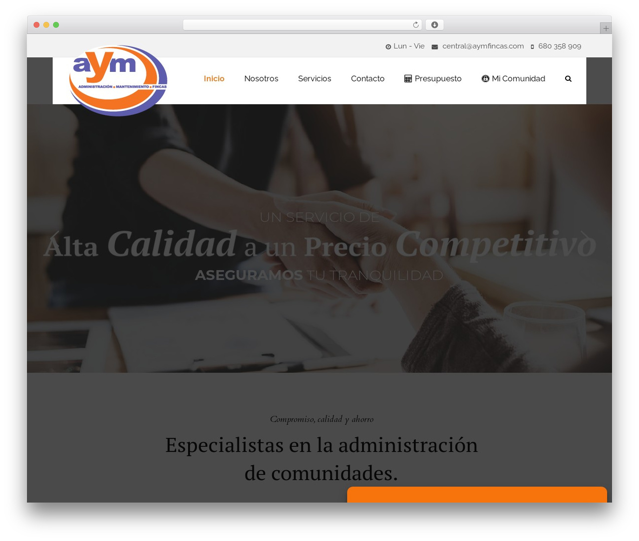 Auditing WordPress theme - aymfincas.com