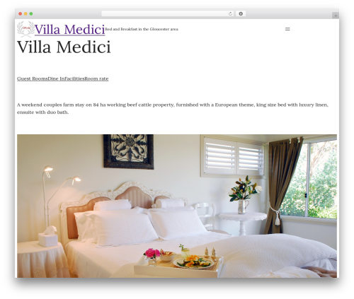 Blockbase WordPress theme - villamedici.com.au