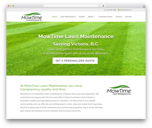 Divi theme WordPress - mowtime.ca