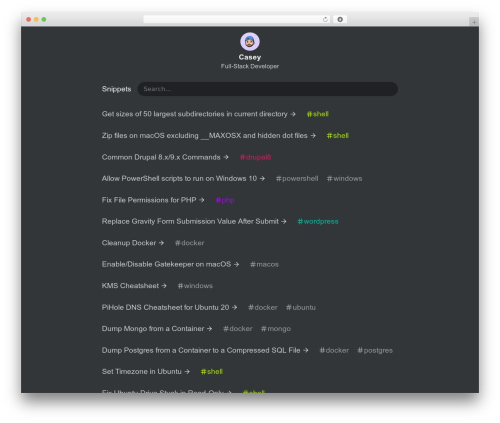 Headless theme WordPress - caseymilstead.com