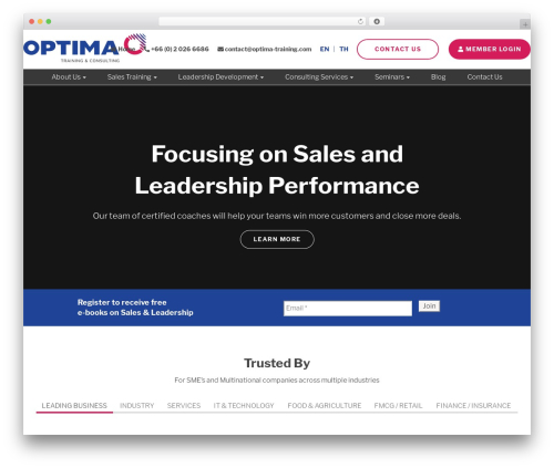 Pronto sidebar navigation WordPress plugin - www.optima-training.com
