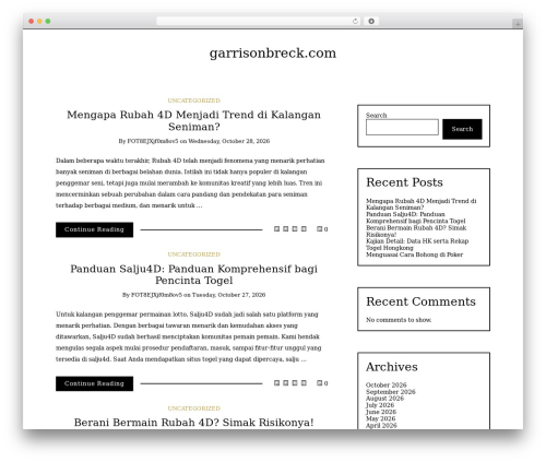 WordPress website theme Writee - garrisonbreck.com WordPress website theme Writee - garrisonbreck.com