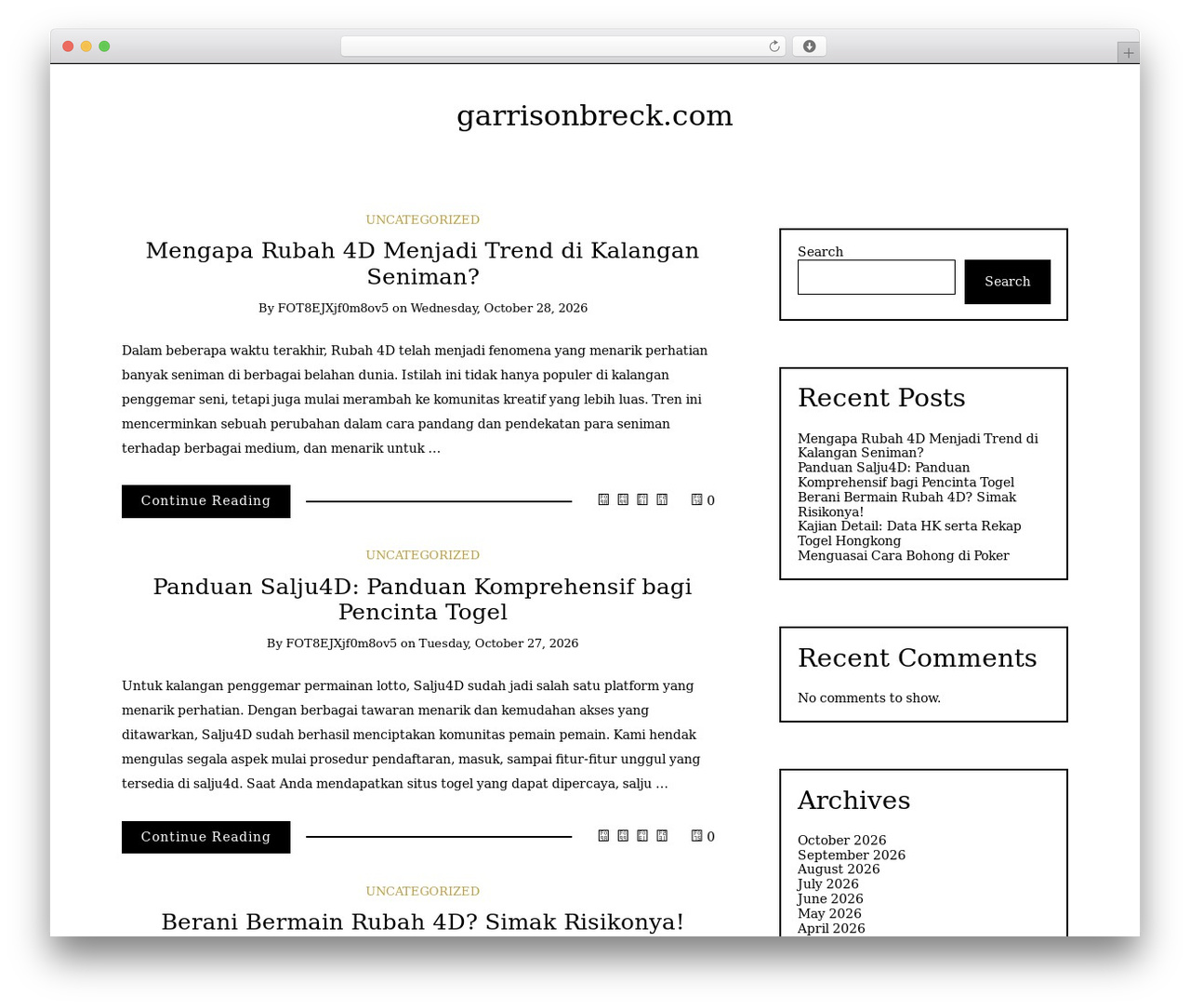 WordPress website theme Writee - garrisonbreck.com WordPress website theme Writee - garrisonbreck.com