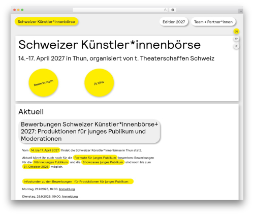 WP Bootstrap Starter WordPress theme - kuenstlerboerse.ch