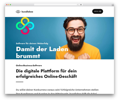 Bundlebee WordPress theme design - bundlebee.de