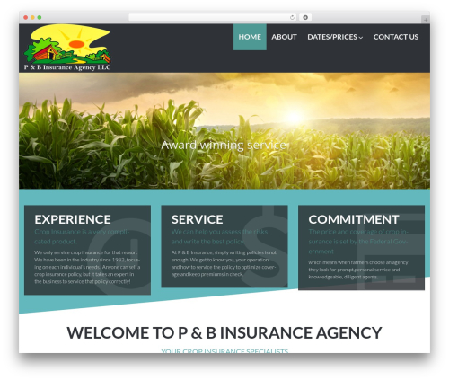Cherry Framework WordPress theme design - pbcropinsurance.com