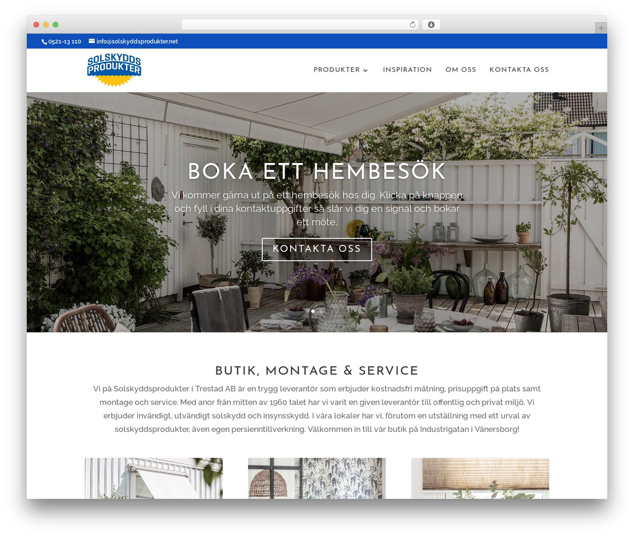 Divi WordPress theme - solskyddsprodukter.net
