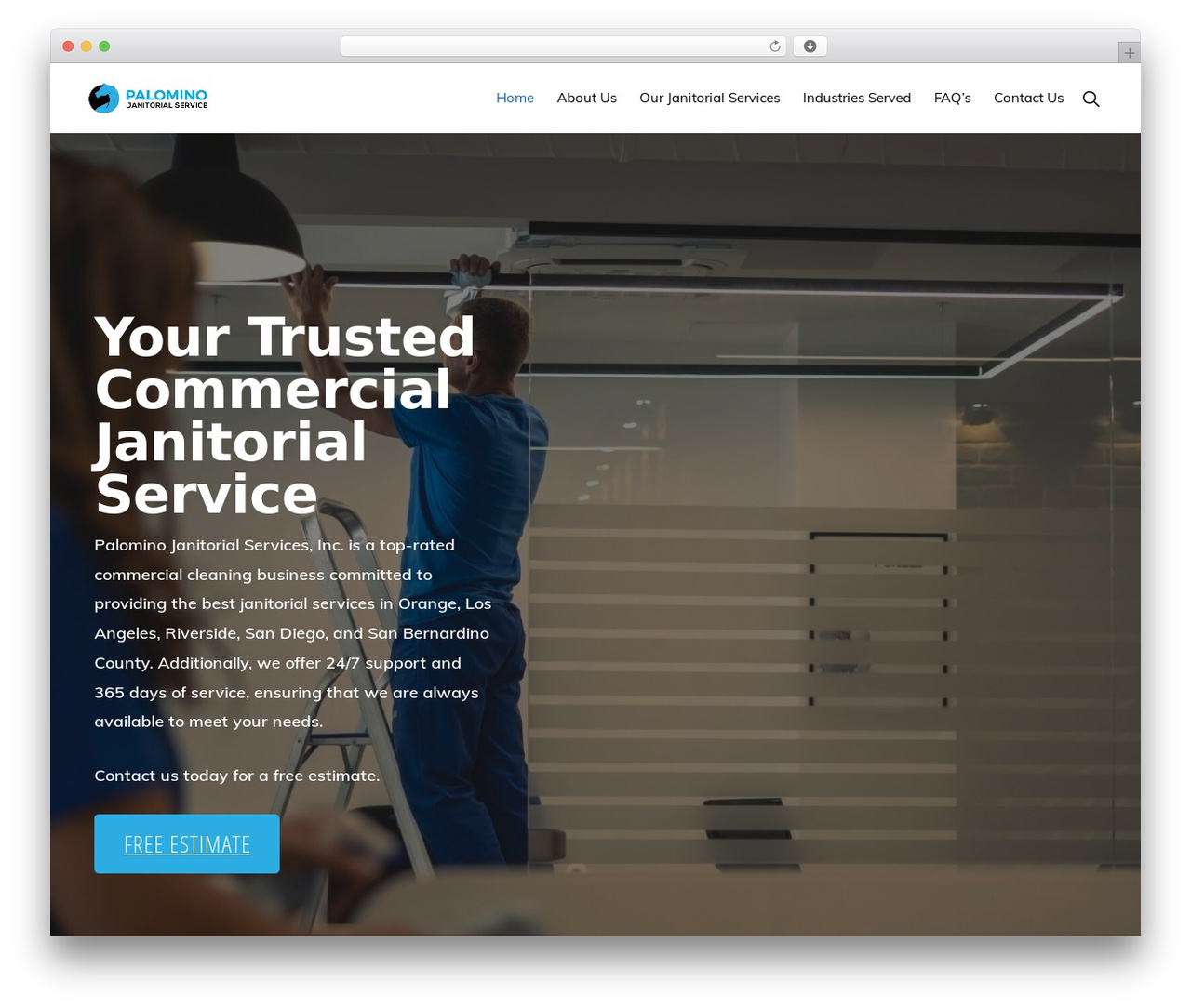 Monochrome Pro WordPress theme - palominojanitorial.com