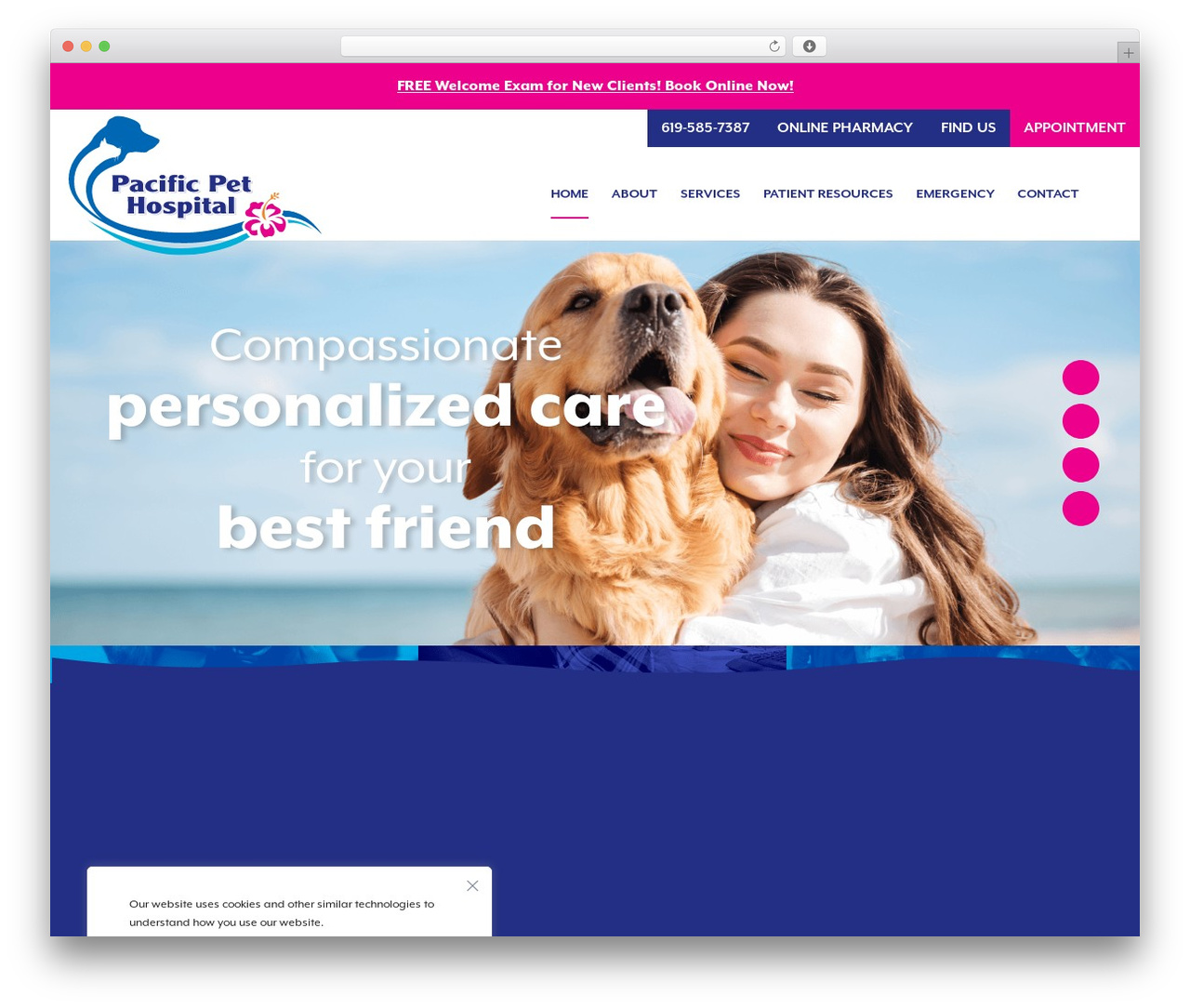 iVET360 Base 12 theme WordPress - pacificpethospital.com