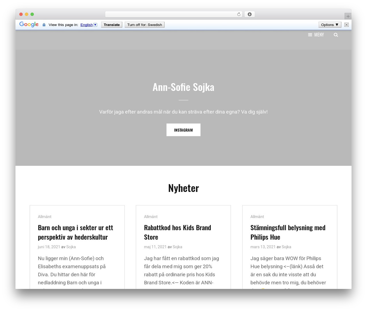Theme WordPress Shutter Up - sojka.nu
