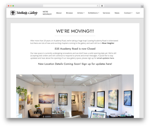 Woodlands WordPress theme - woodlandsgallery.com