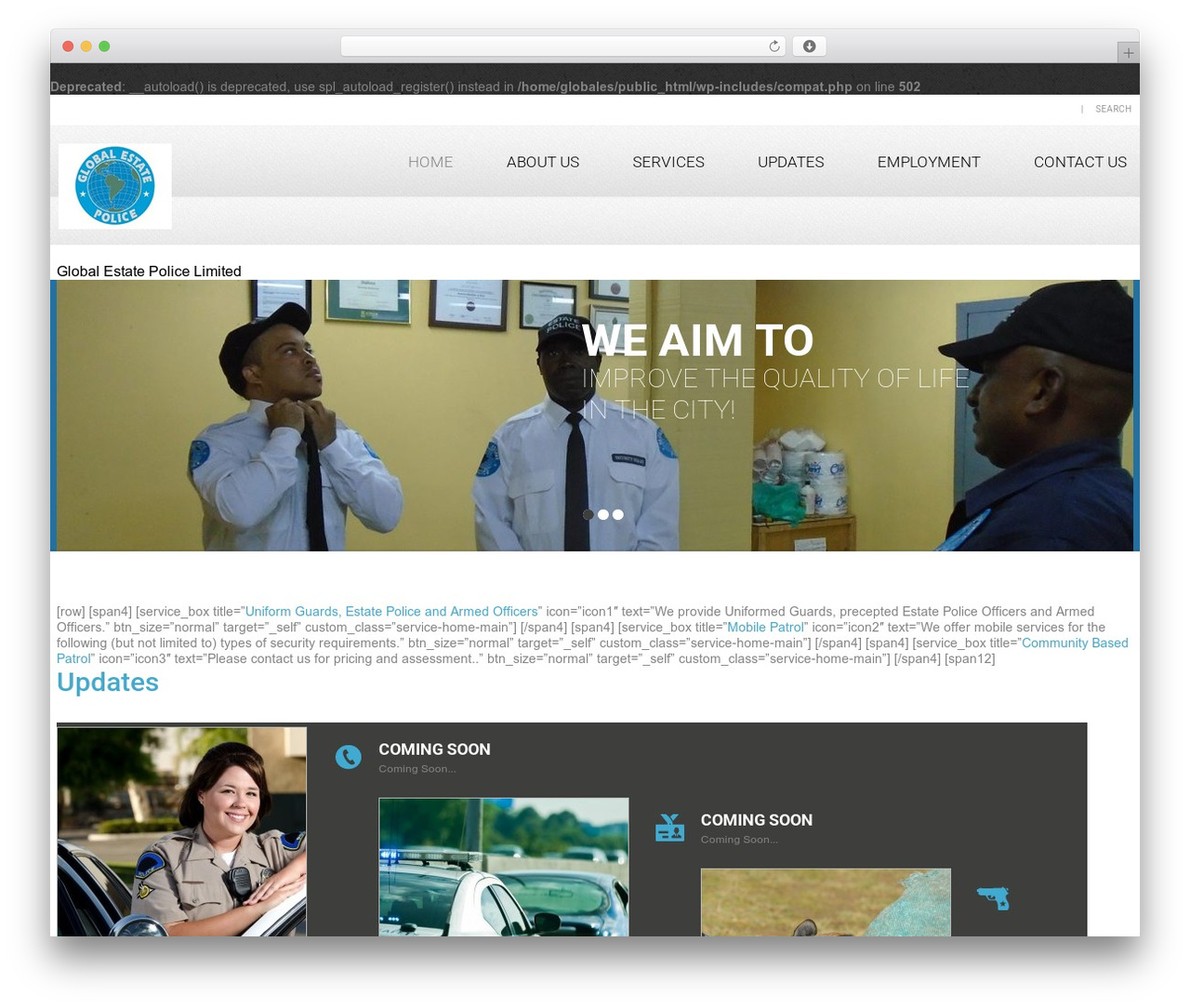 WordPress theme cherry - globalestatepolice.com