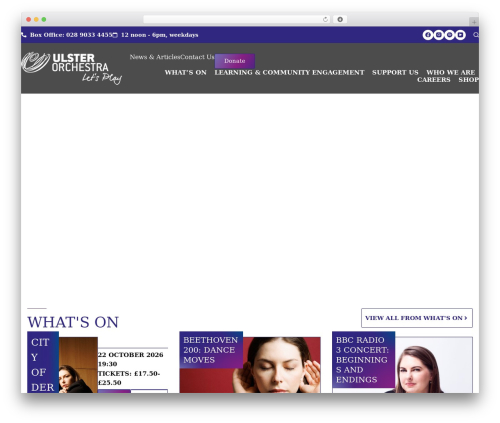 Blocksy theme WordPress - www.ulsterorchestra.org.uk