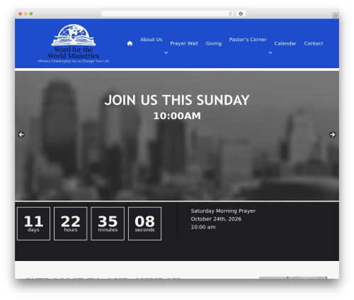 Connect theme WordPress - wftwministries.org