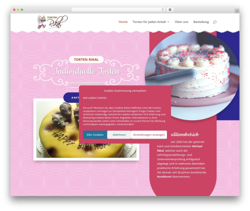 Divi theme WordPress - torten-rikal.at