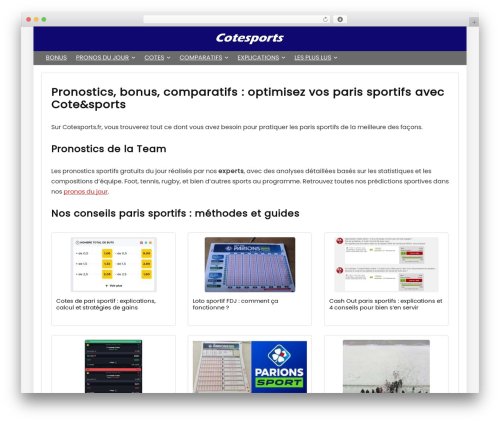 Rehub framework WordPress plugin - cotesports.fr