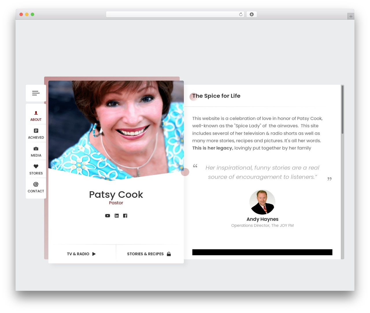ryancv theme WordPress - spiceforlife.com