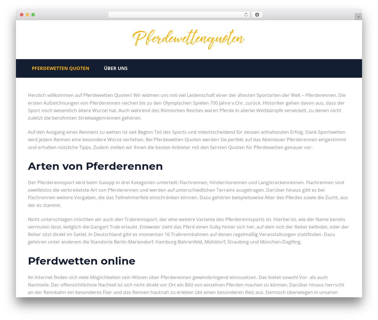 Structural WordPress theme design - pferdewettenquoten.com Structural WordPress theme design - pferdewettenquoten.com