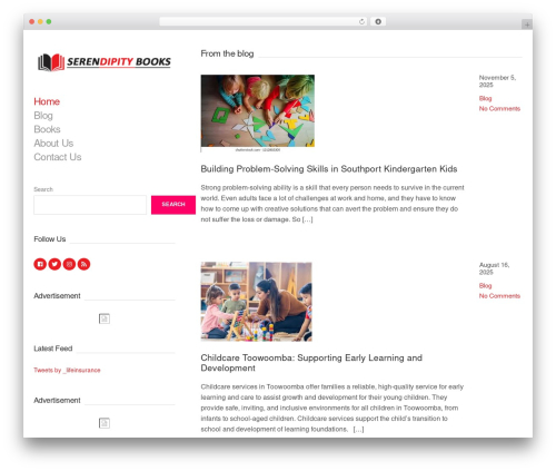 Theme WordPress Corner - serendipitybooks.com.au