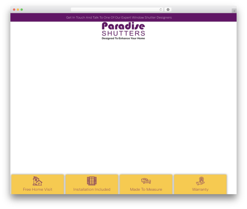 Theme WordPress Hello Elementor - paradiseshutters.co.uk