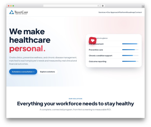 Theme WordPress Hello Elementor - triadcare.com