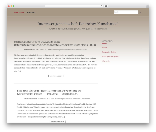 WordPress theme Activello - interessengemeinschaftdeutscherkunsthandel.de
