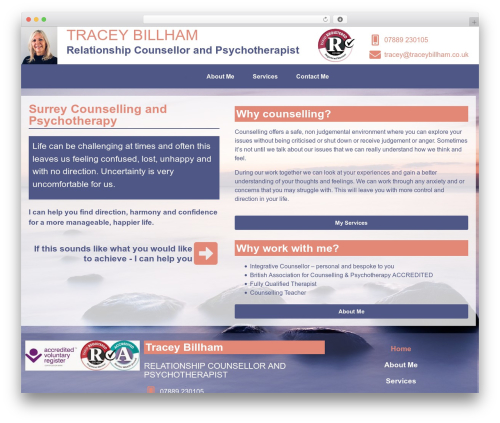 WordPress theme Hello Elementor - traceybillham.co.uk