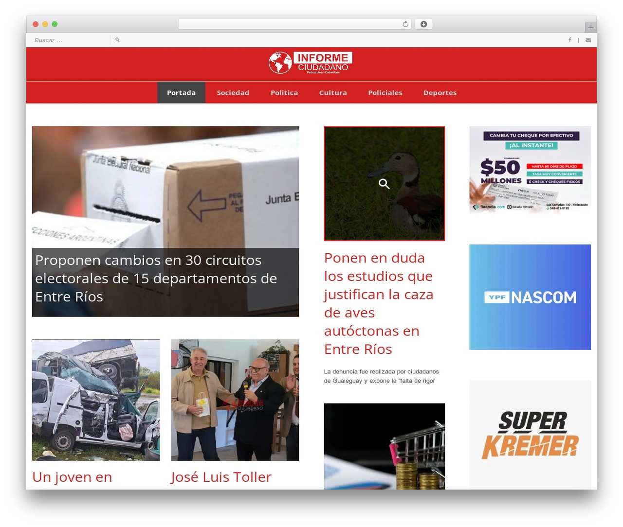 WordPress theme Langwitch - informeciudadano.com.ar