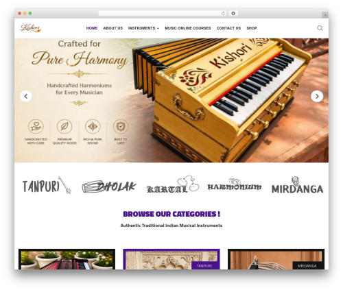 CiyaShop WordPress theme - kishorimusic.com
