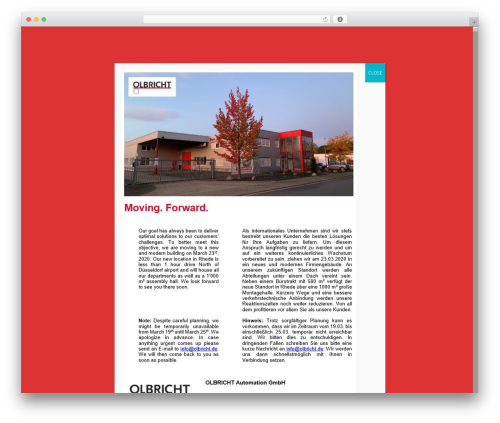 EXCEPTION premium WordPress theme - olbricht.de