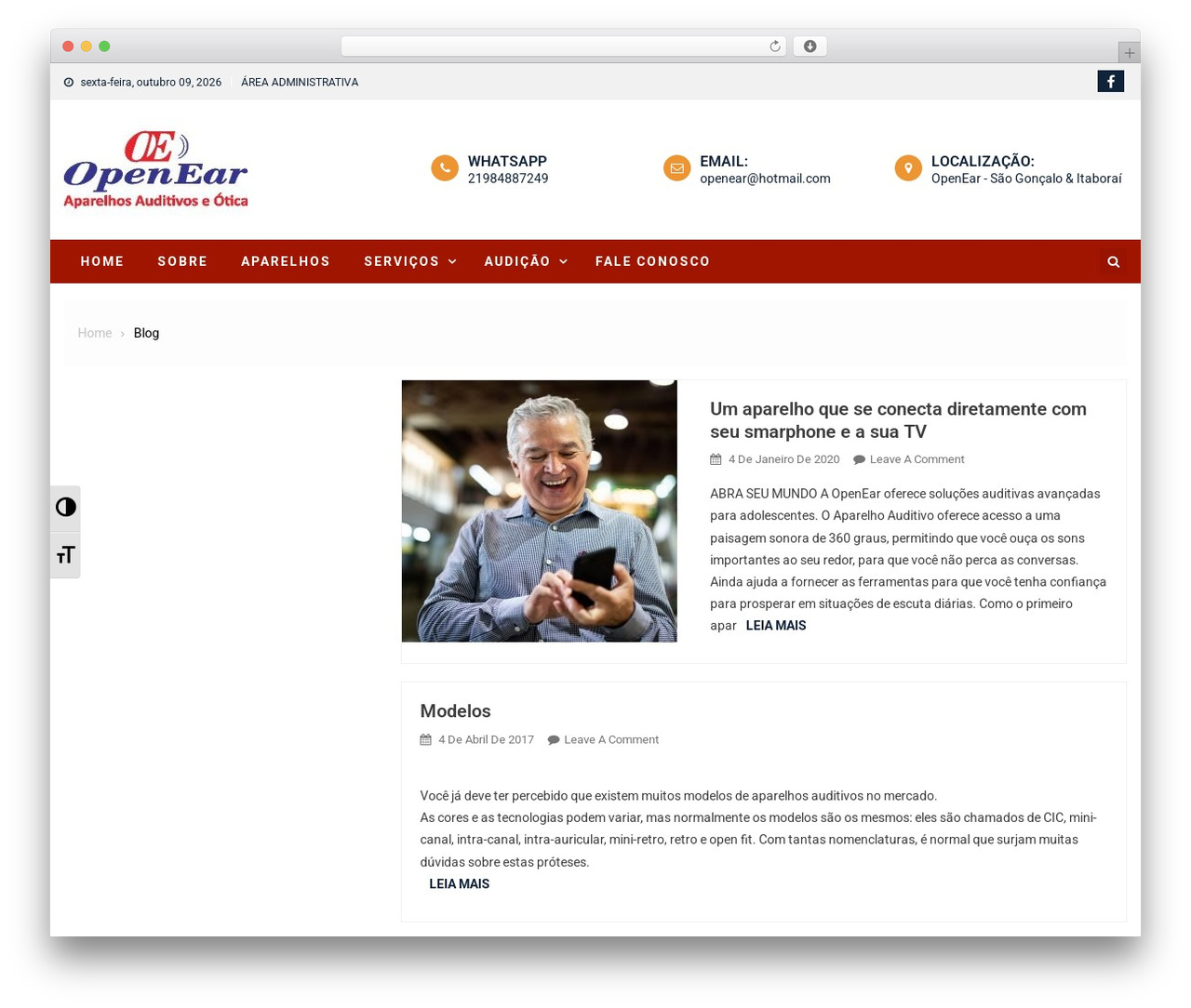 HamroClass WordPress blog theme - openear.com.br/blog
