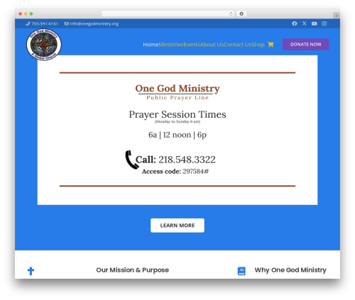 Impreza theme WordPress - onegodministry.org