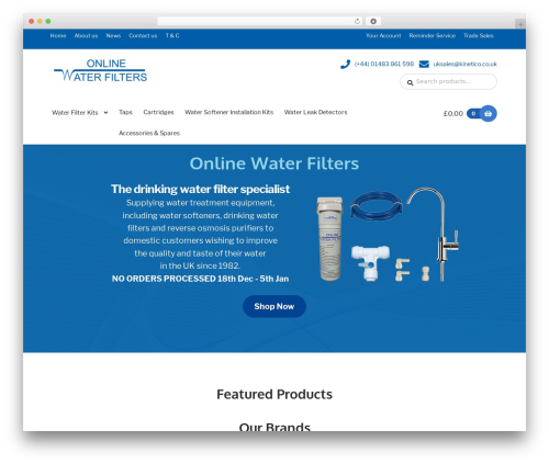 Storefront parallax hero WordPress plugin - onlinewaterfilters.co.uk