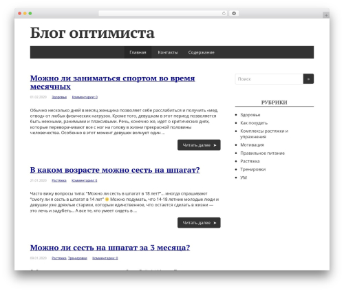 Theme WordPress Basic DeLux - optimist-blog.ru